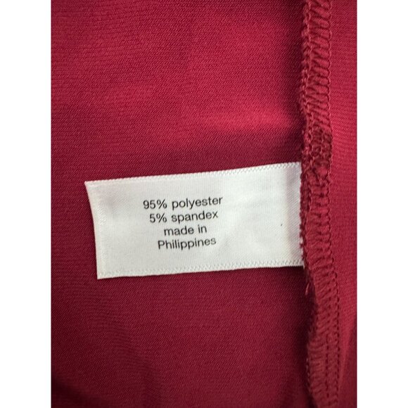 Lane Bryant Red Sleeveless Drape-Front Long Maxi Sheath Dress Size 22/24 3X Plus - Picture 8 of 11
